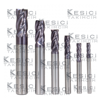 48 HRC Ø4-Ø12 mm KARBÜR DÜZ FREZE 30'LU SET