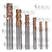 58 HRC Ø4-Ø12 mm KARBÜR DÜZ FREZE 30'LU SET